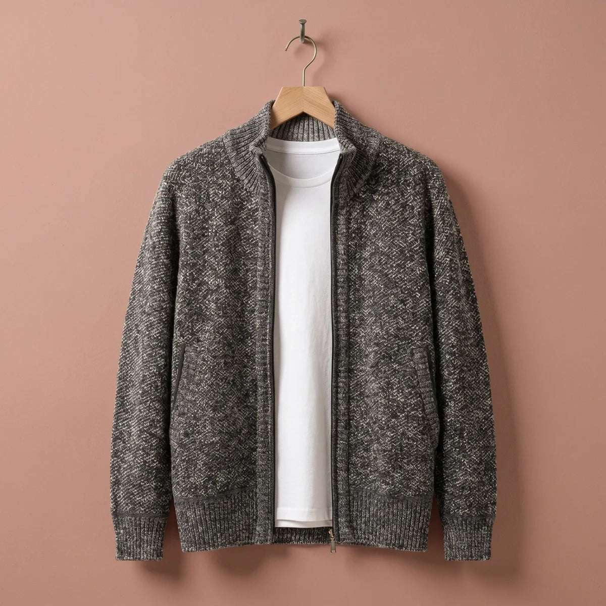 Ashby Fleece Lined Knit Zip Jacket