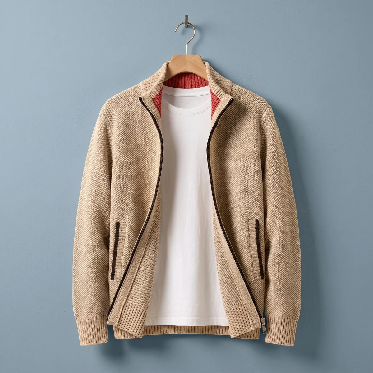 Ashby Fleece Lined Knit Zip Jacket
