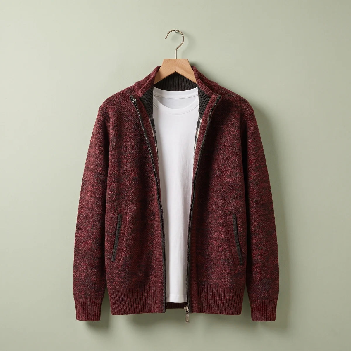 Ashby Fleece Lined Knit Zip Jacket
