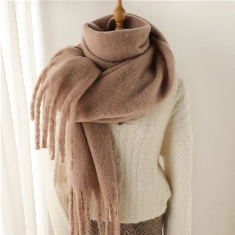 Ashley | Women's Oversized Wool Blend Cozy Scarve