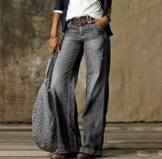 Asia | Women's Wide Leg Flare Jeans