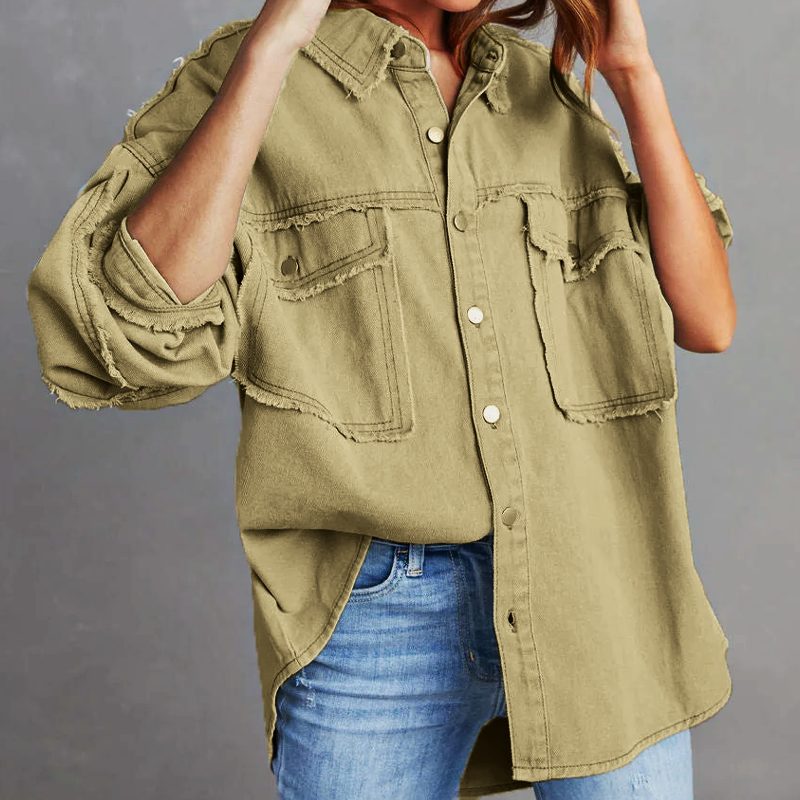 Atlanta | Oversized Button-Down Denim Jacket for Women