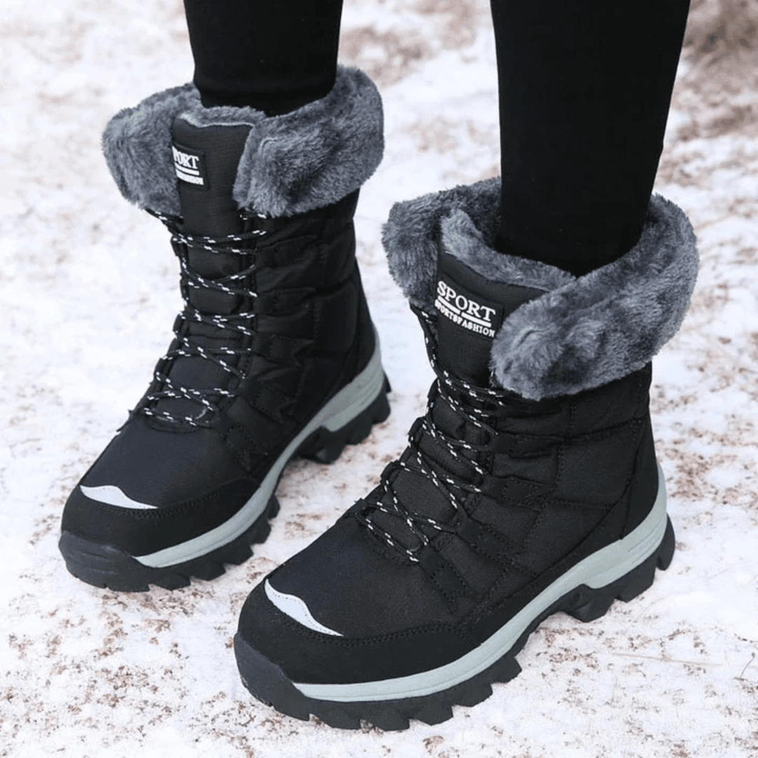 Women's Waterproof Snow Boots with a Non-Slip Sole | Thermal Padding for Cold Winter Days | Size 6-9.5, 3 Colors