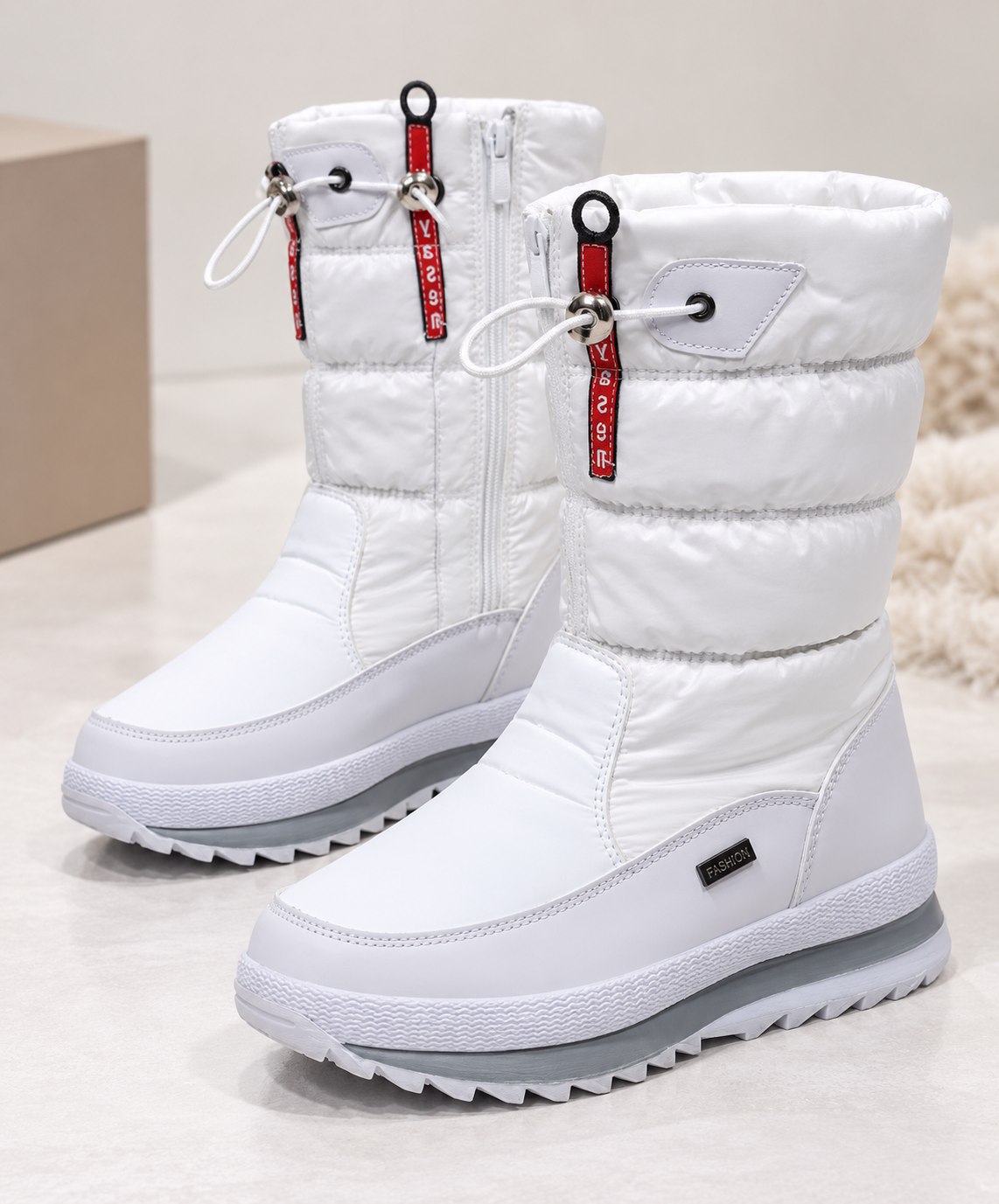 Ava | Padded Winter Boots with Faux Fur Lining for Women