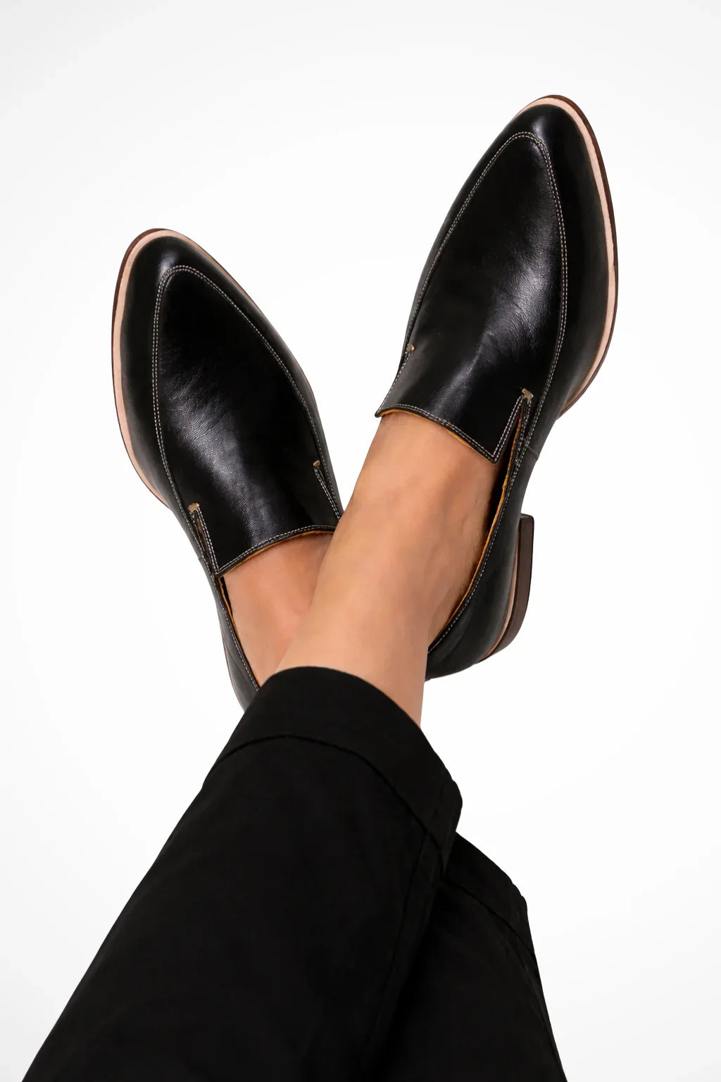 Ava | Women's Almond Pointed Toe Slip On Loafer Shoes
