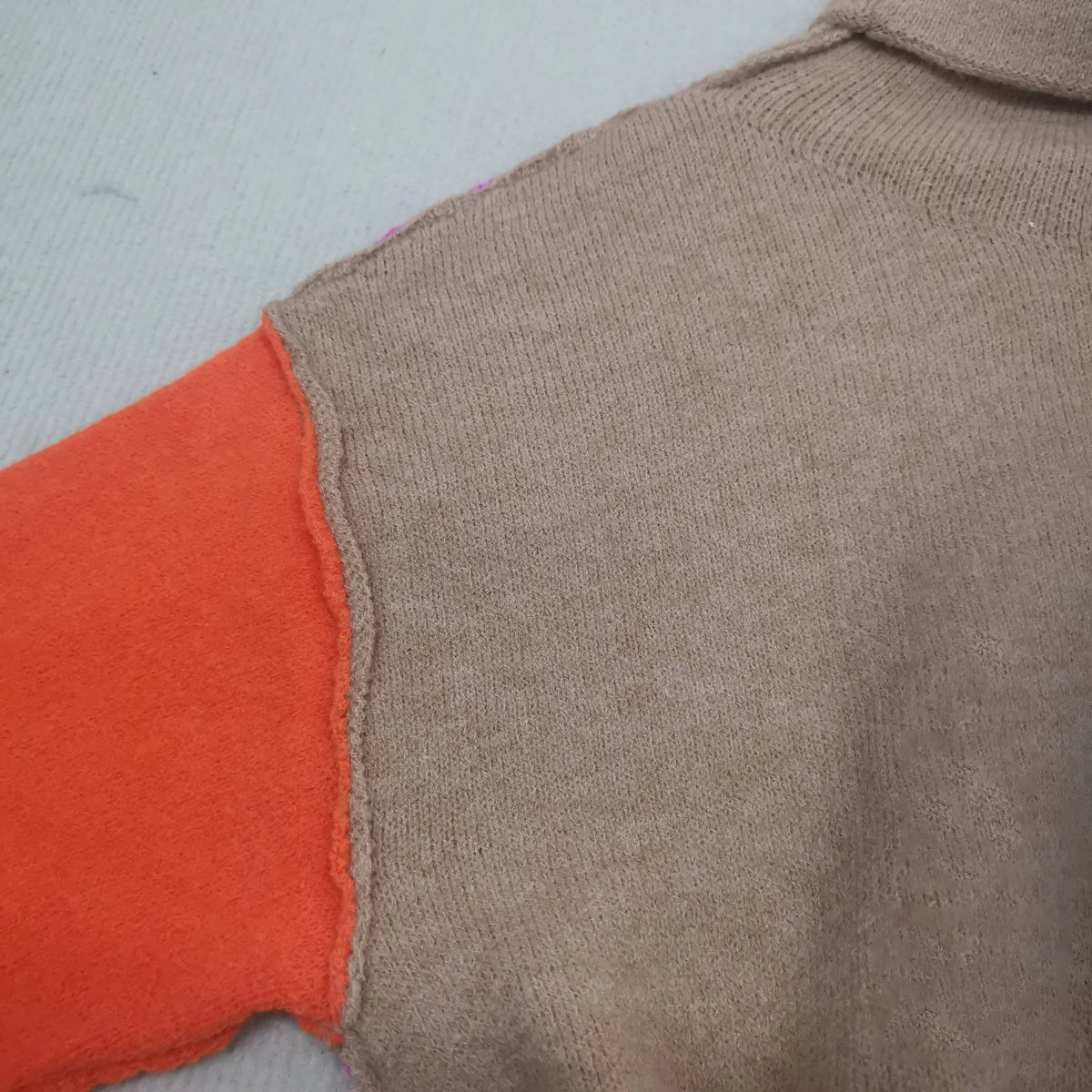 Ava | Women's Color Block Cowl Neck Sweater with Long Sleeves