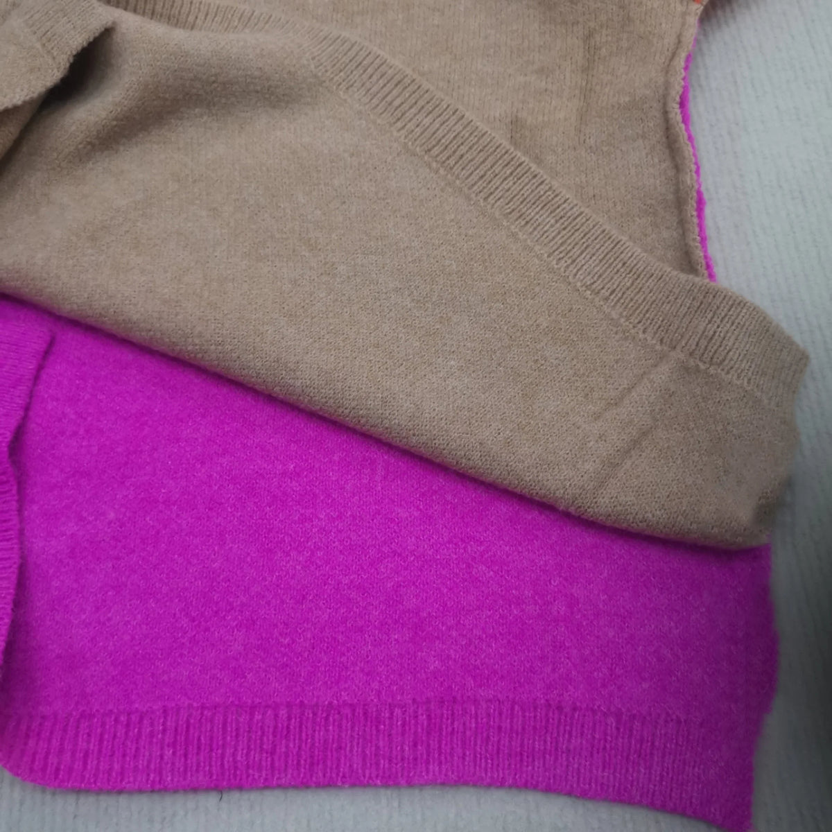 Ava | Women's Color Block Cowl Neck Sweater with Long Sleeves