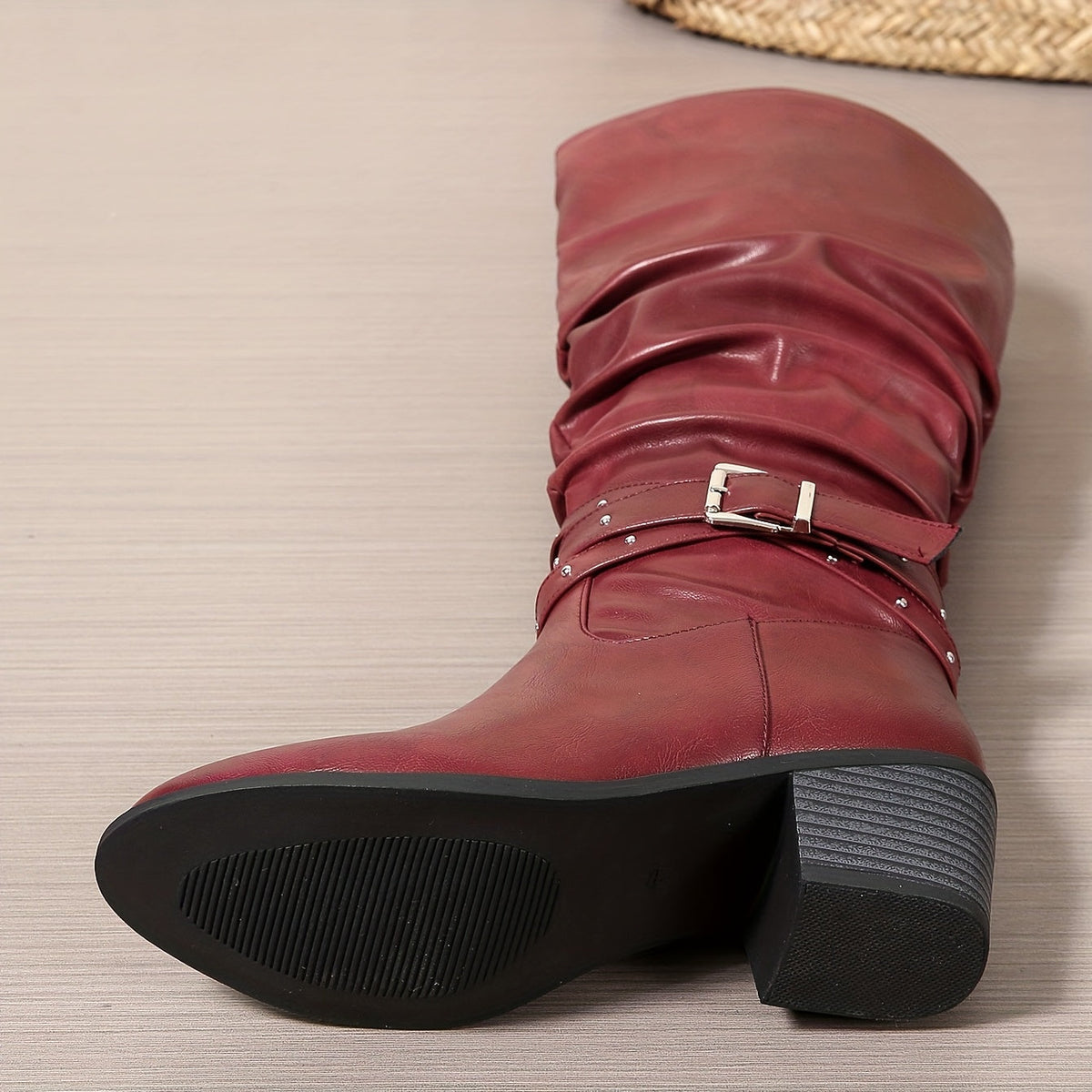 Women's Black Boots with Block Heel and Ankle Height | Zip Closure | Size 5.5-12 | Black