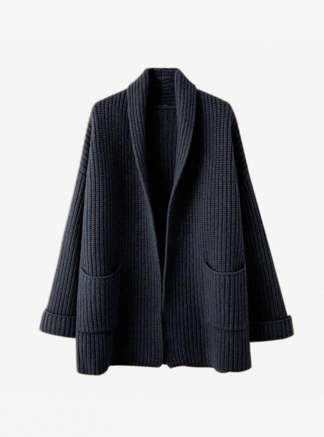 Avery | Ribbed Knit Long Cardigan with Pockets for Women