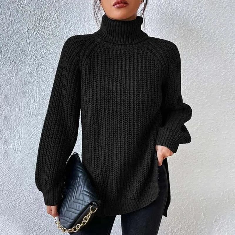 Avery | Ribbed Knit Turtleneck Sweater for Women