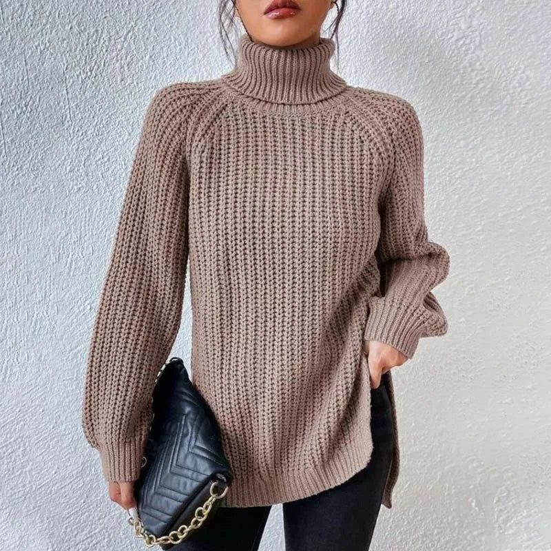 Avery | Ribbed Knit Turtleneck Sweater for Women