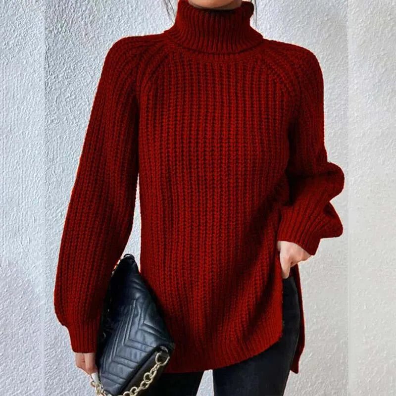 Avery | Ribbed Knit Turtleneck Sweater for Women