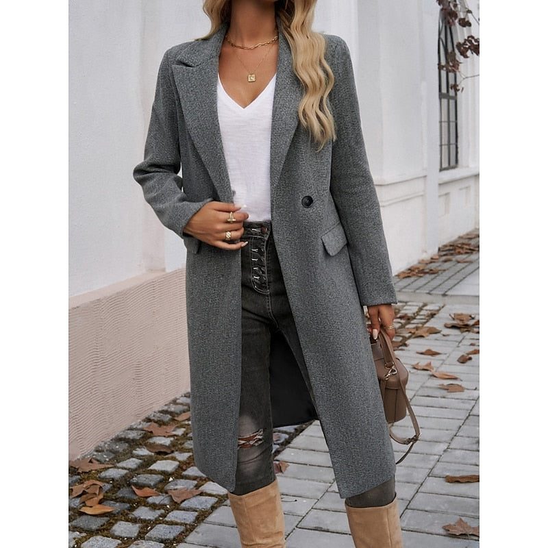 Aviva | Wool Long Coat for Women