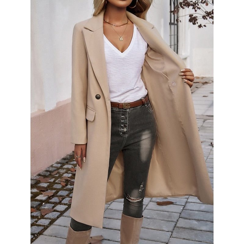 Aviva | Wool Long Coat for Women