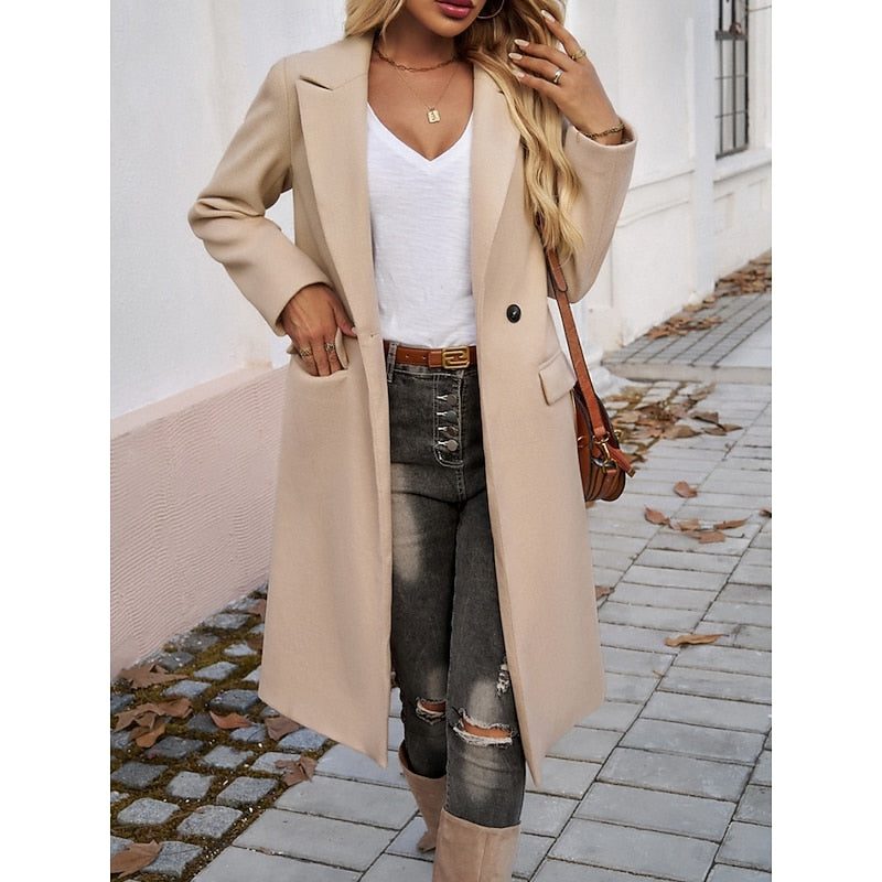 Aviva | Wool Long Coat for Women