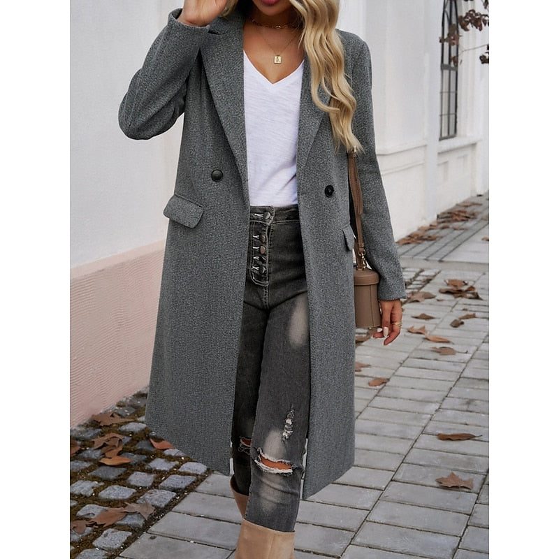 Aviva | Wool Long Coat for Women