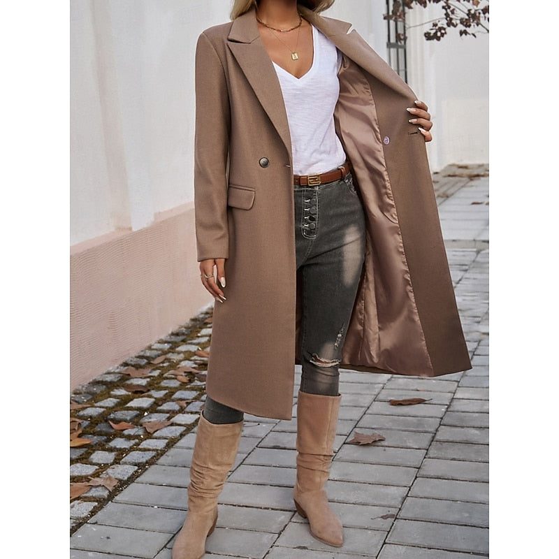 Aviva | Wool Long Coat for Women