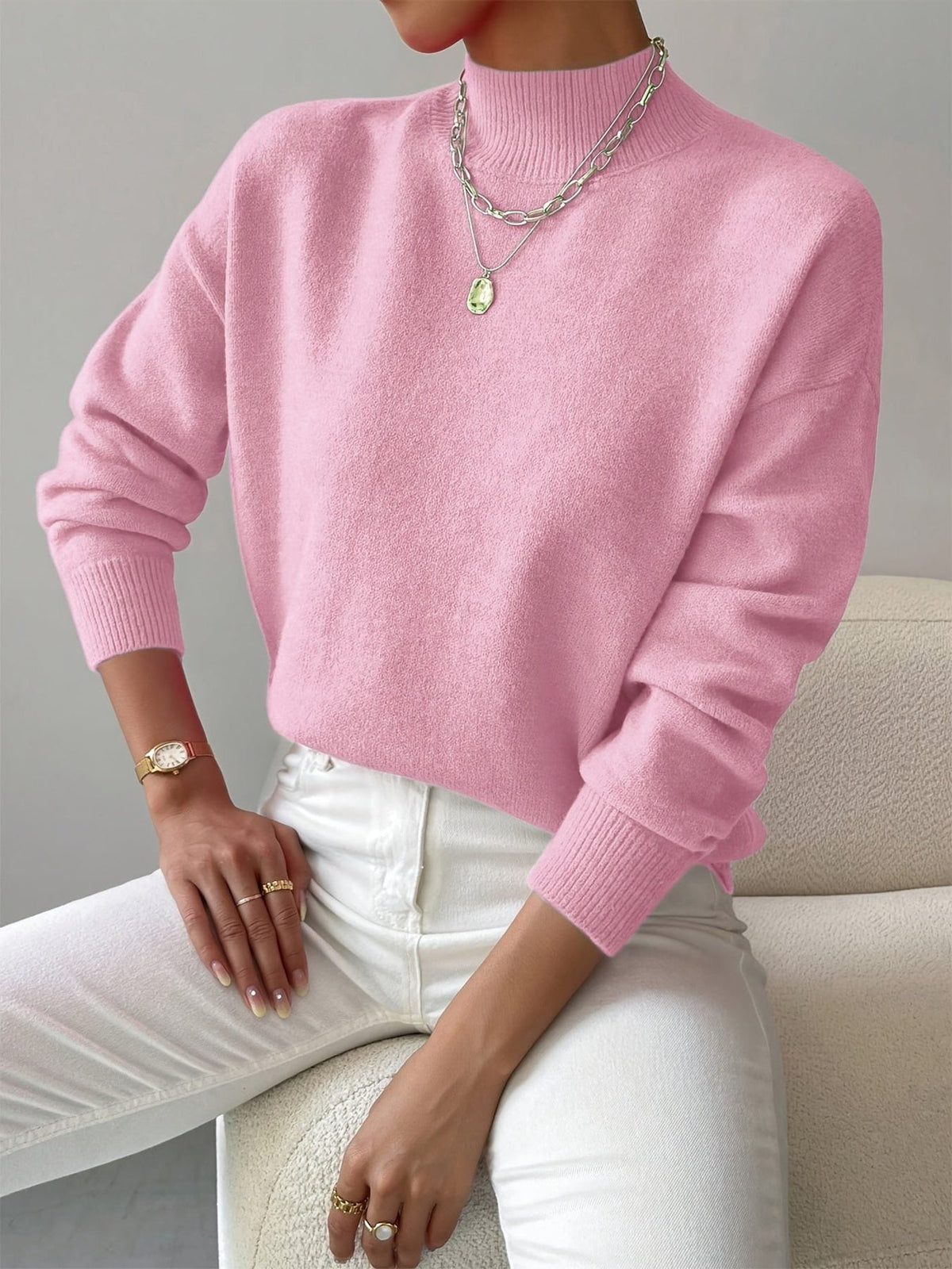 Azelia | Ribbed Knit Turtleneck Sweater for Women