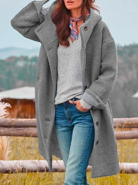 Women's Jacket with Check Pattern and Button Front | For Winter | Size S-3XL | Green, Blue, Grey, Pink, Black