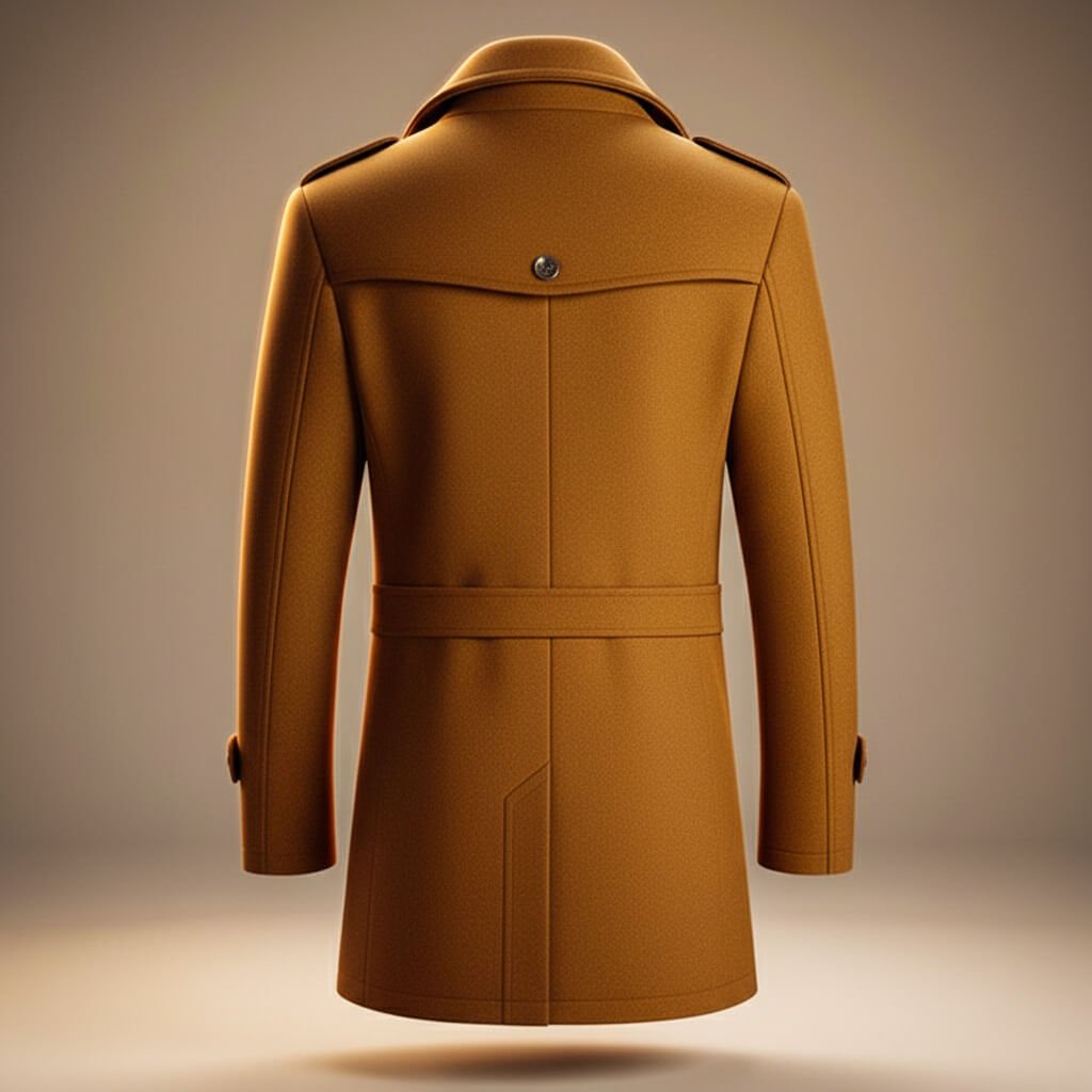 Marco | Mens Virgin Wool Blend Coat | Structured Collar, Chest Pocket, Warm yet Breathable | Brown, Navy and More XS-4XL