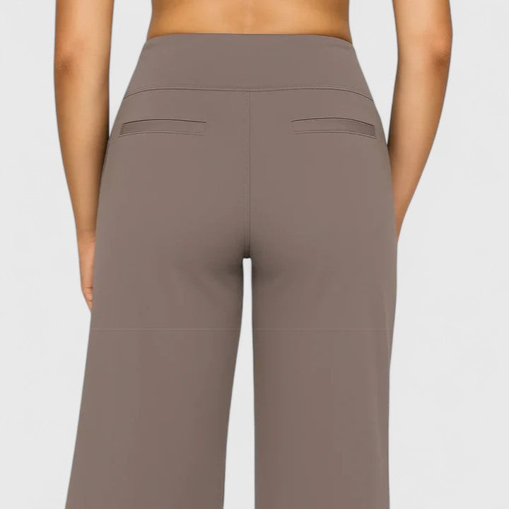 Women's Wide Waistband Pants with Deep Side Pockets