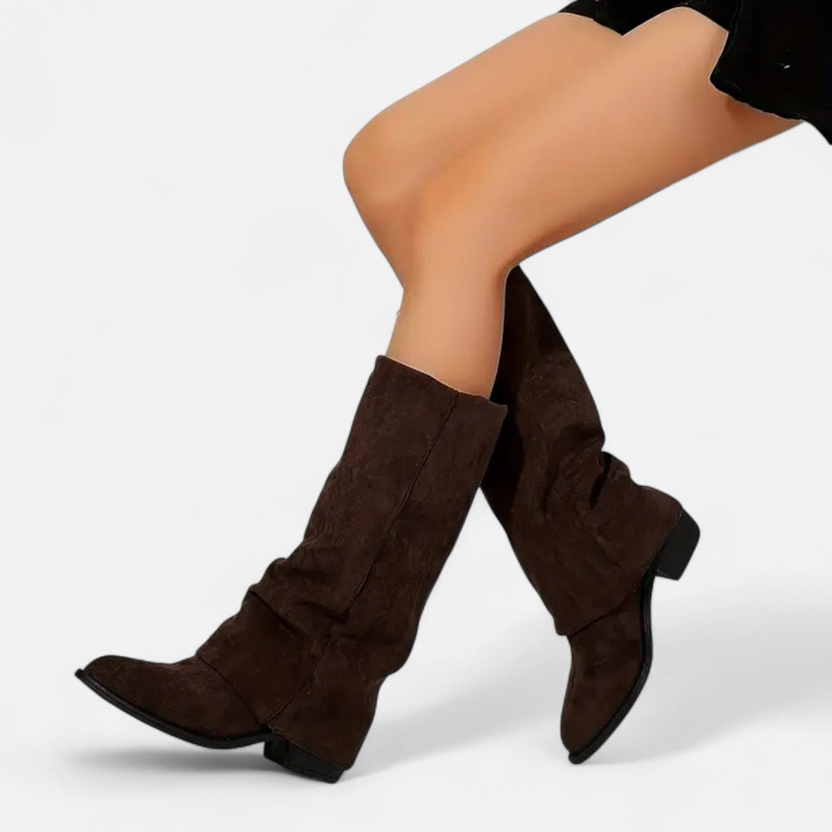 Emily | Womens Knee High Boots with Chunky Block Heel | Tall Boots for Spring and Fall | Brown, Black EU 36-43