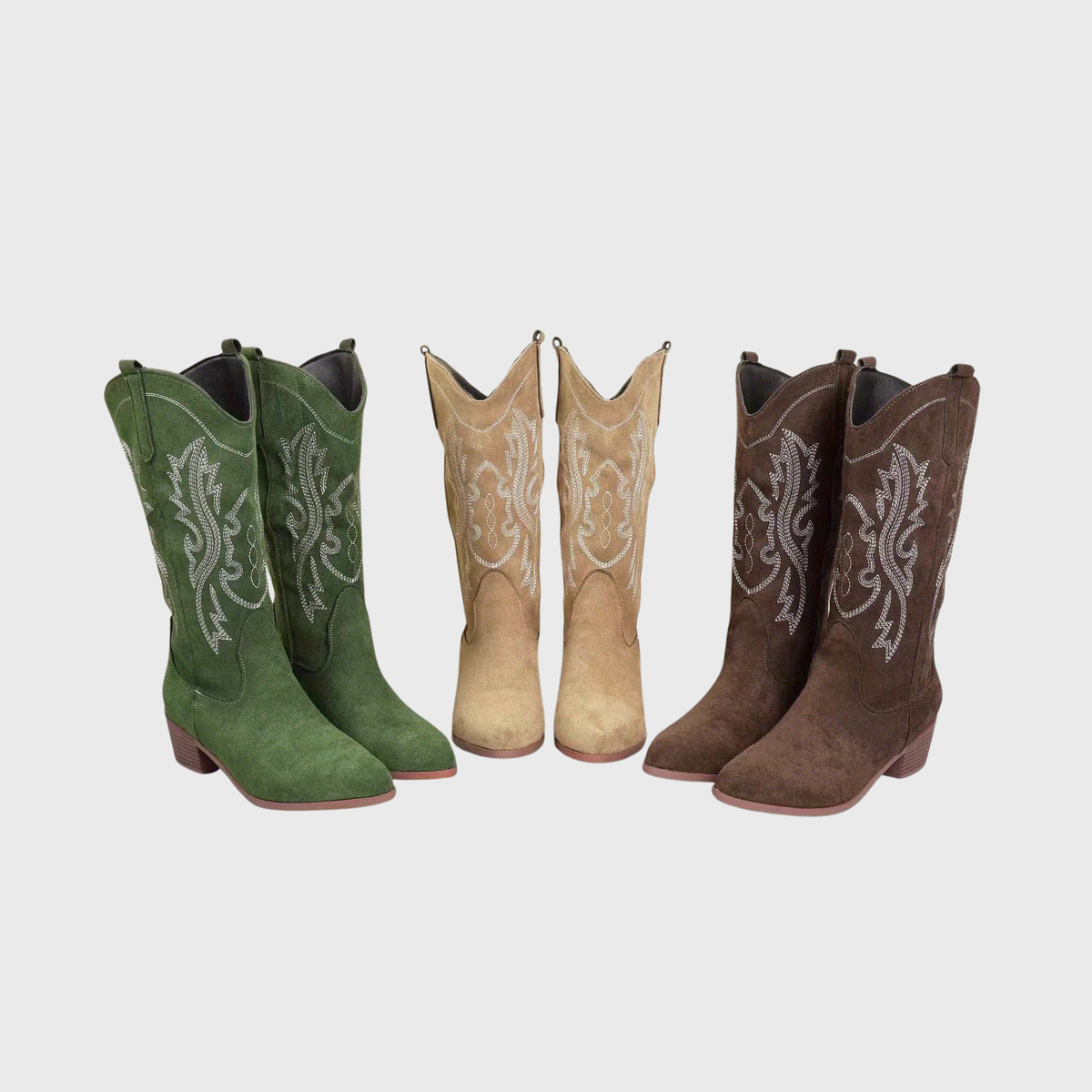 Women's Ankle Boots with Block Heel | Size 5.5-12 | Sepia, Brown, Green