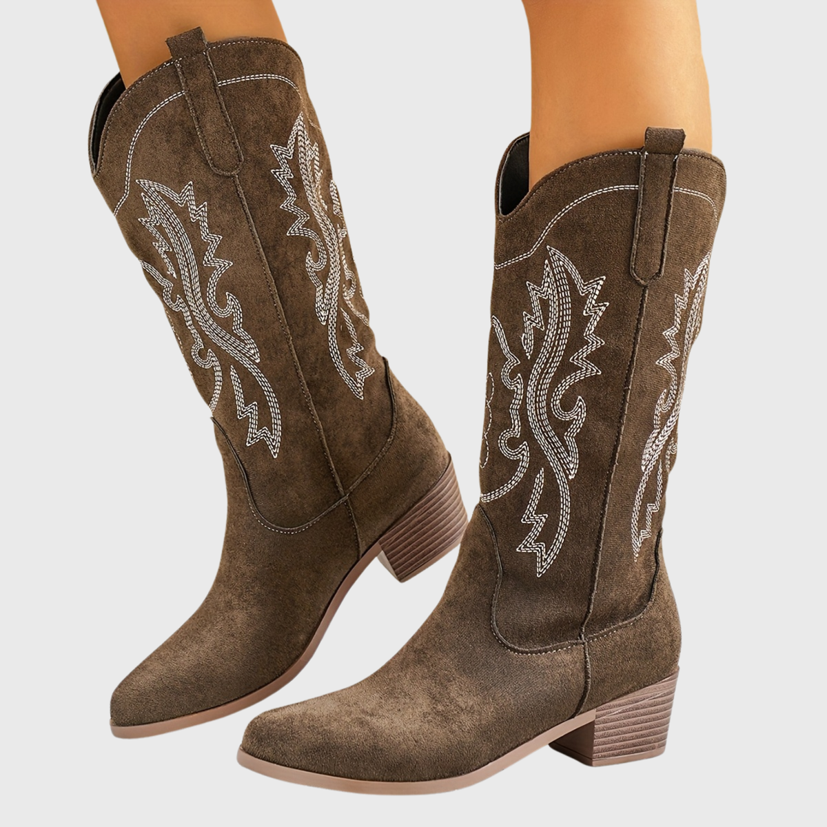 Women's Ankle Boots with Block Heel | Size 5.5-12 | Sepia, Brown, Green