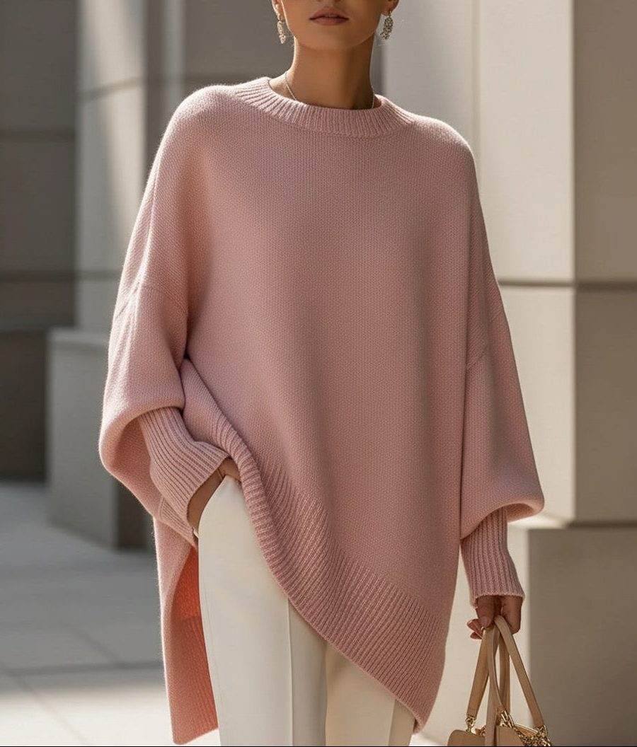 Beatrice | Knit Oversized Sweater with Long Drape for Women