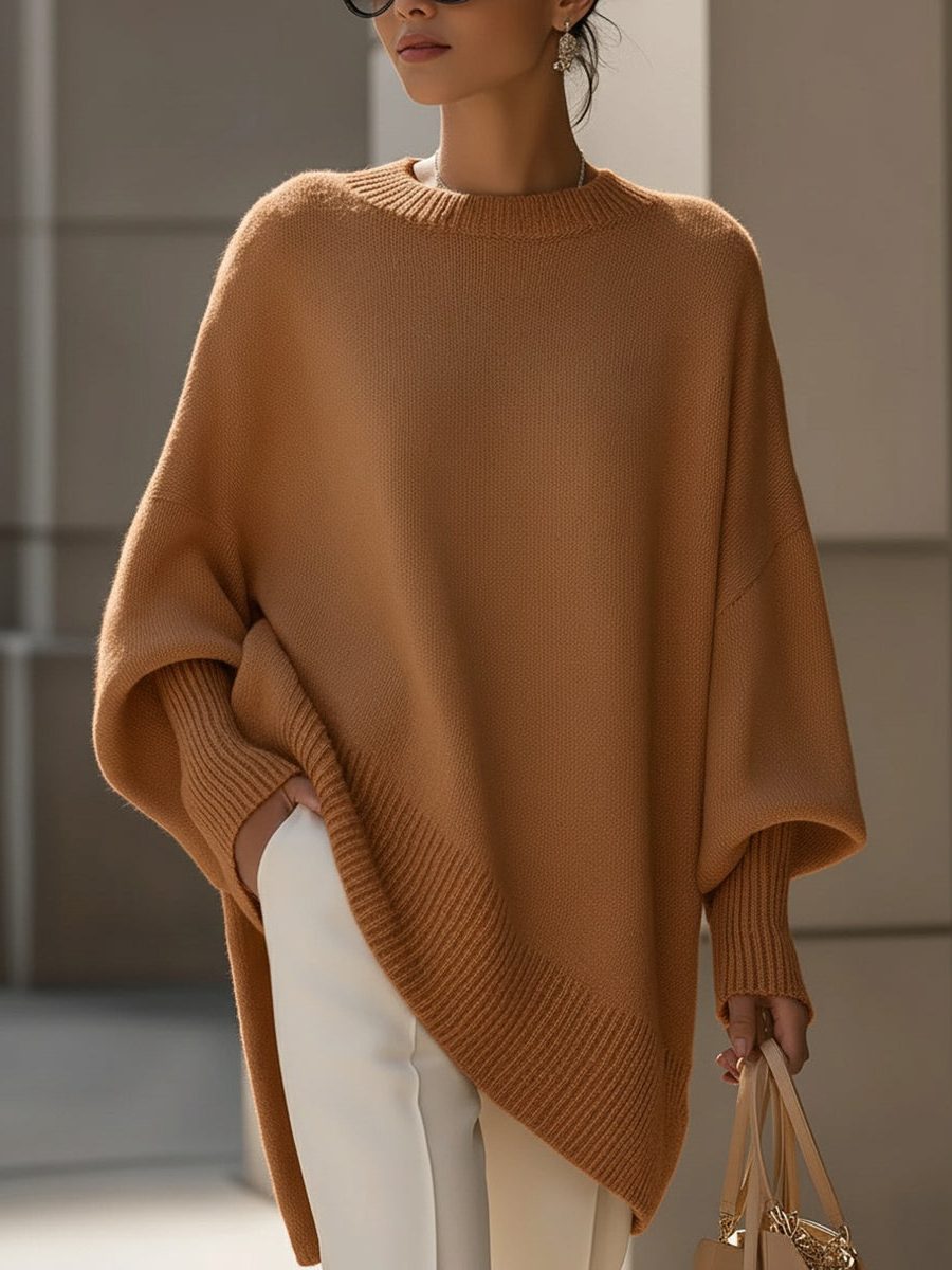 Beatrice | Knit Oversized Sweater with Long Drape for Women