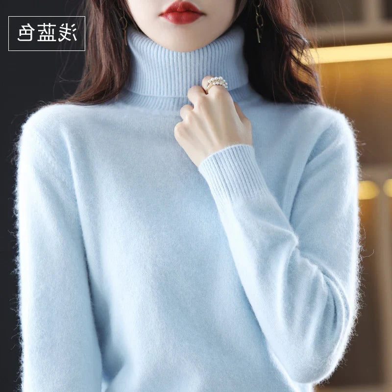 Beatrice | Ribbed Knit Sweater with Roll Neck for Women