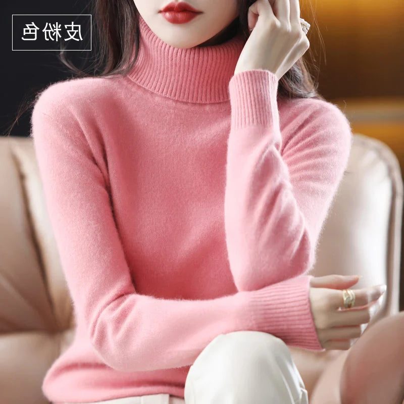 Beatrice | Ribbed Knit Sweater with Roll Neck for Women