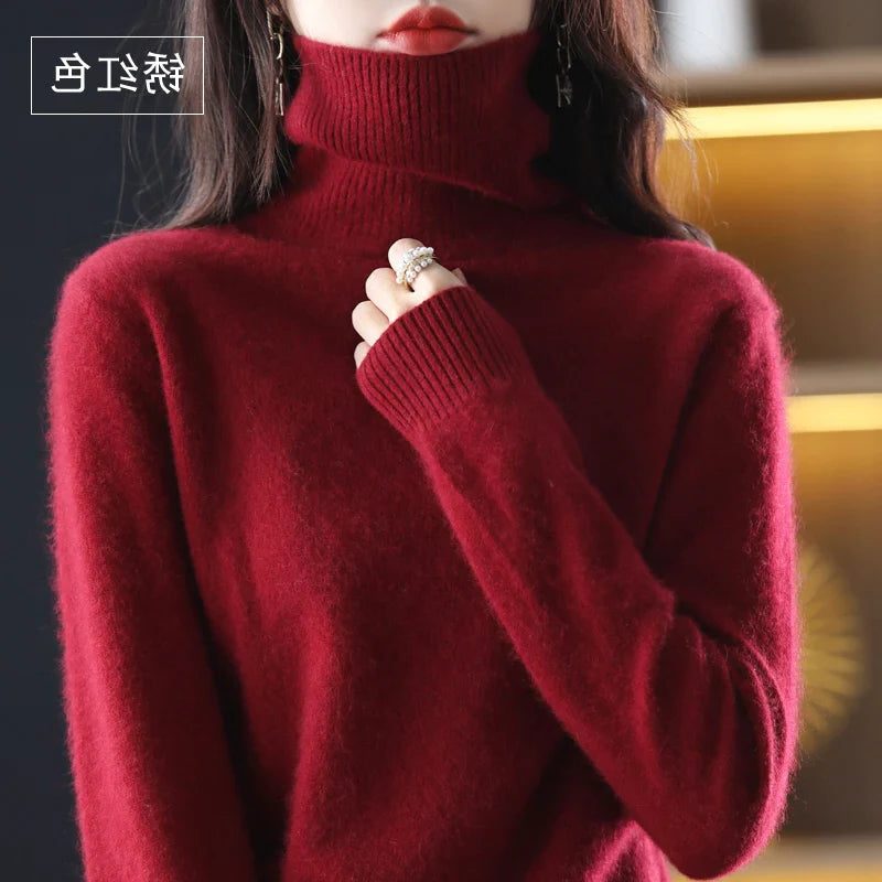 Beatrice | Ribbed Knit Sweater with Roll Neck for Women