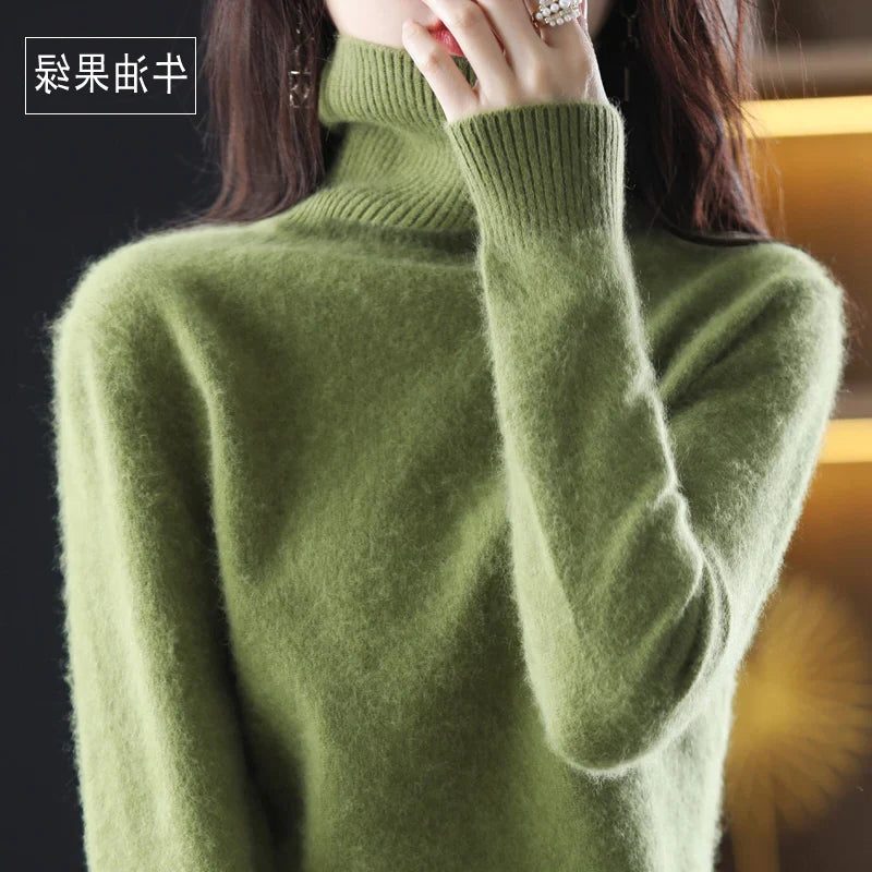 Beatrice | Ribbed Knit Sweater with Roll Neck for Women