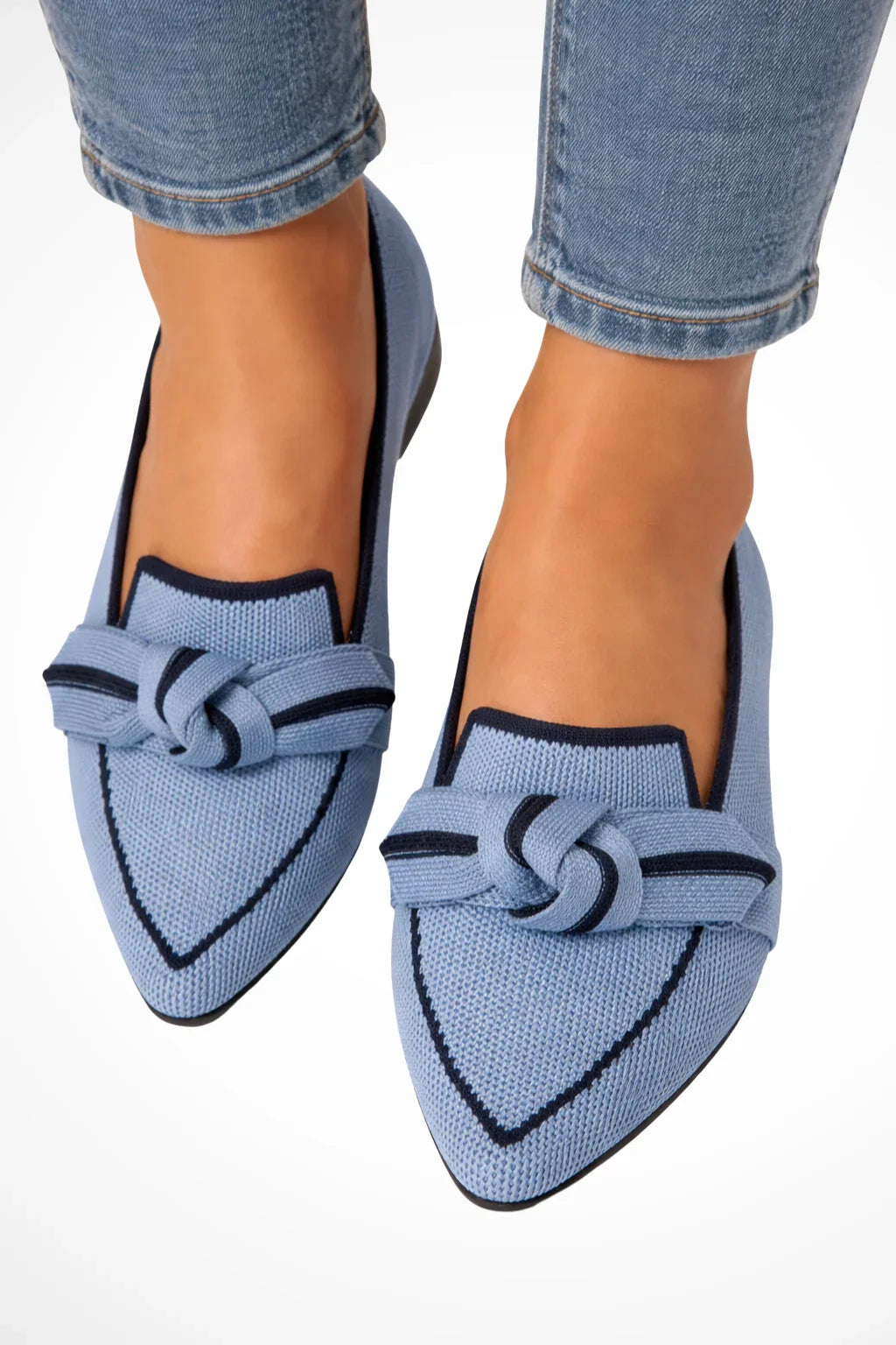 Beatrice | Women's Pointed Toe Slip On Loafers with Contrast Trim