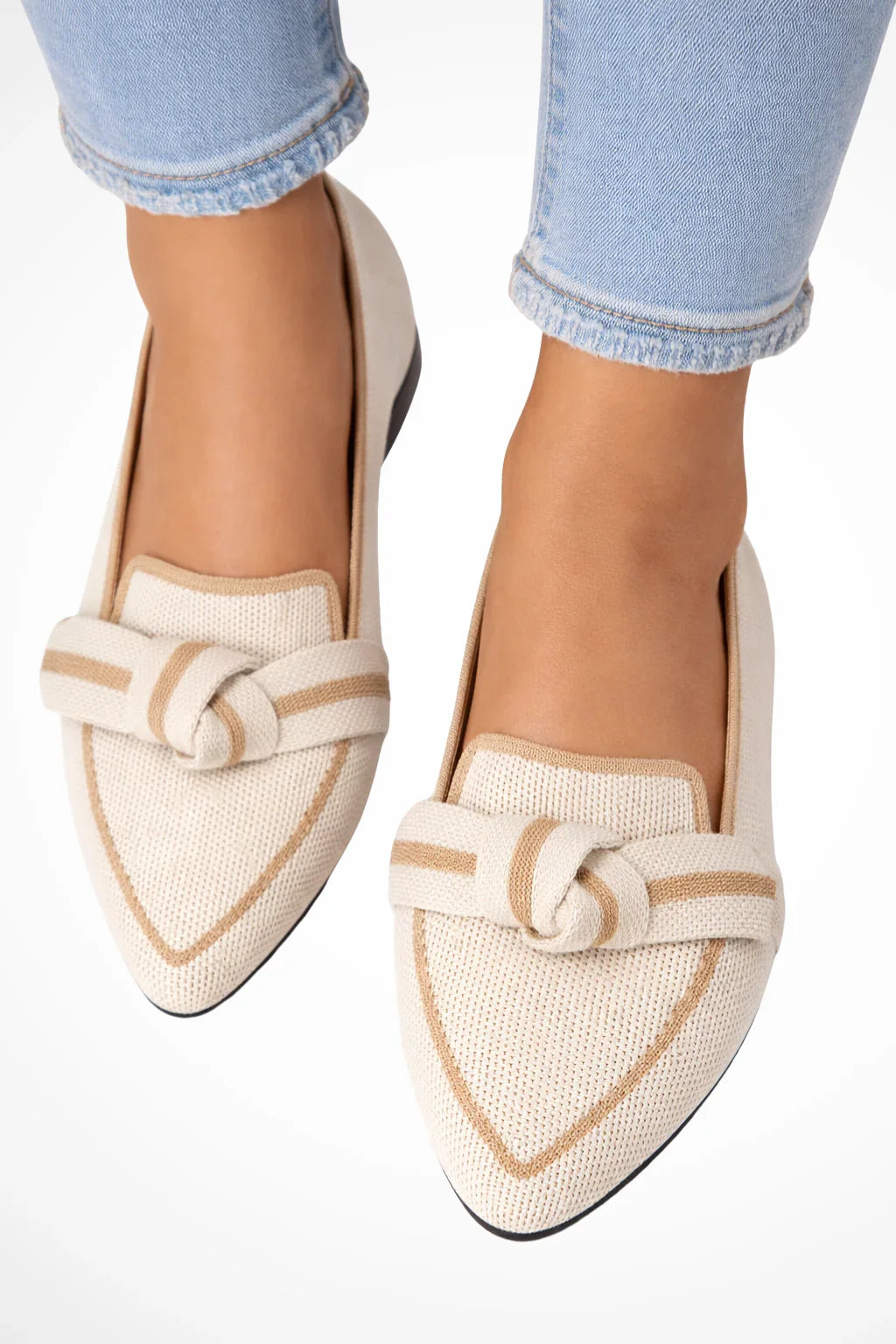 Beatrice | Women's Pointed Toe Slip On Loafers with Contrast Trim