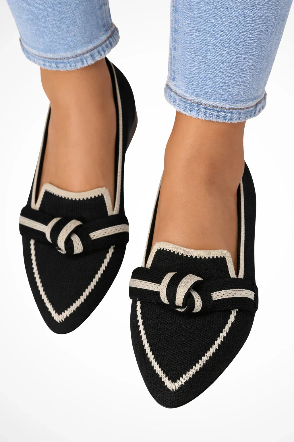 Beatrice | Women's Pointed Toe Slip On Loafers with Contrast Trim