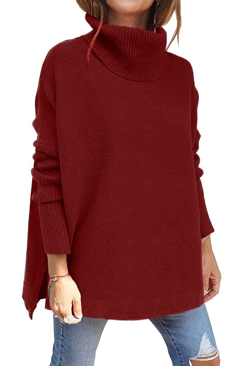 Beryl | Ribbed Knit Turtleneck Sweater for Women