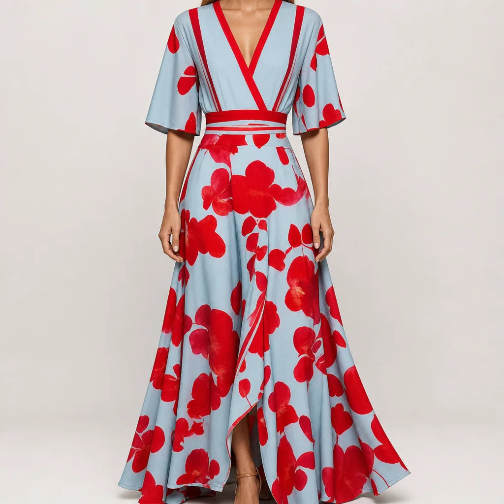 Bianca | Women's Floral Wrap Maxi Dress