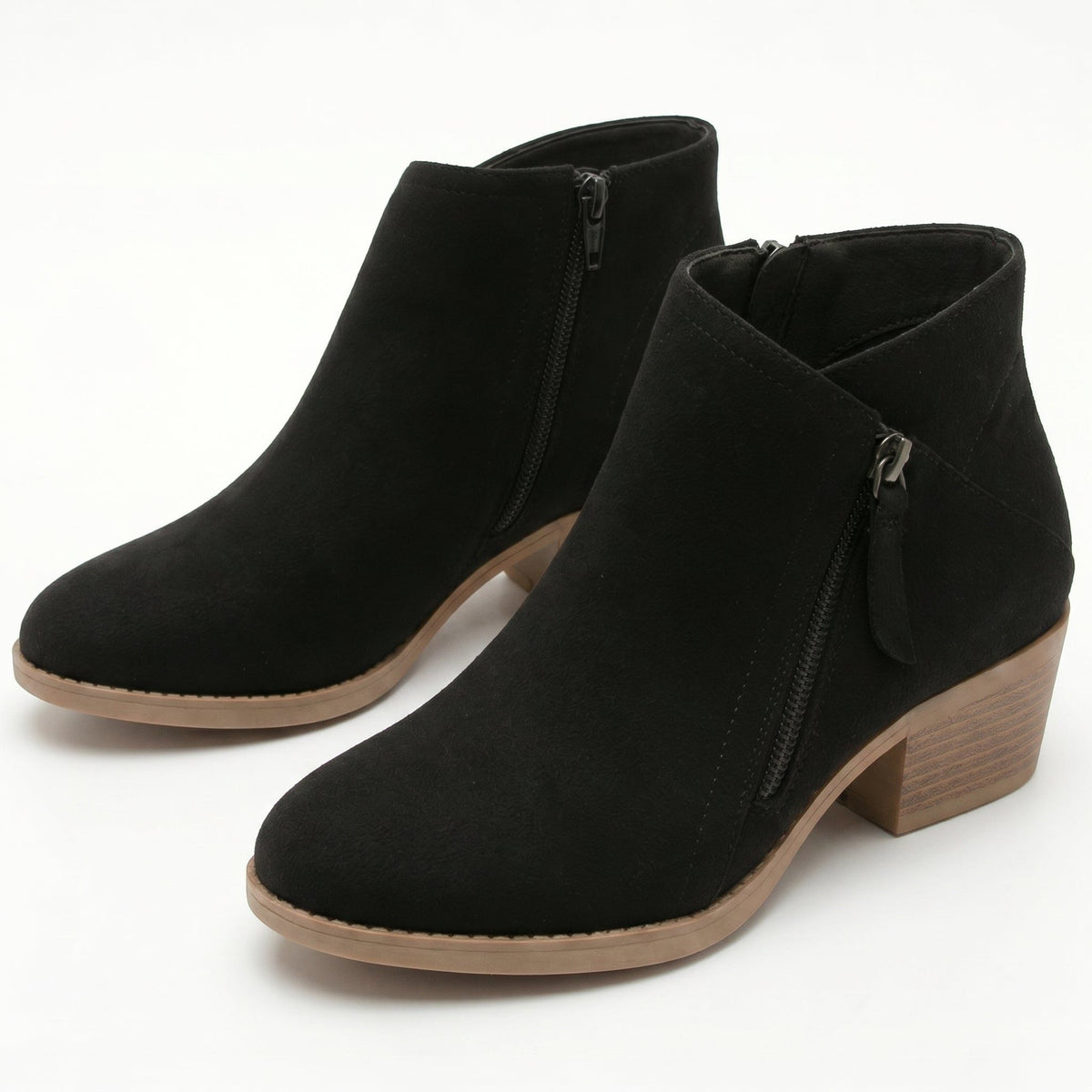 Salvia | Block Heel Ankle Boots with Side Zip for Women