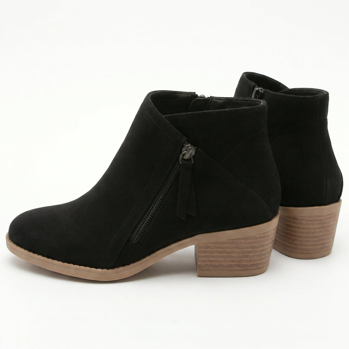 Salvia | Block Heel Ankle Boots with Side Zip for Women