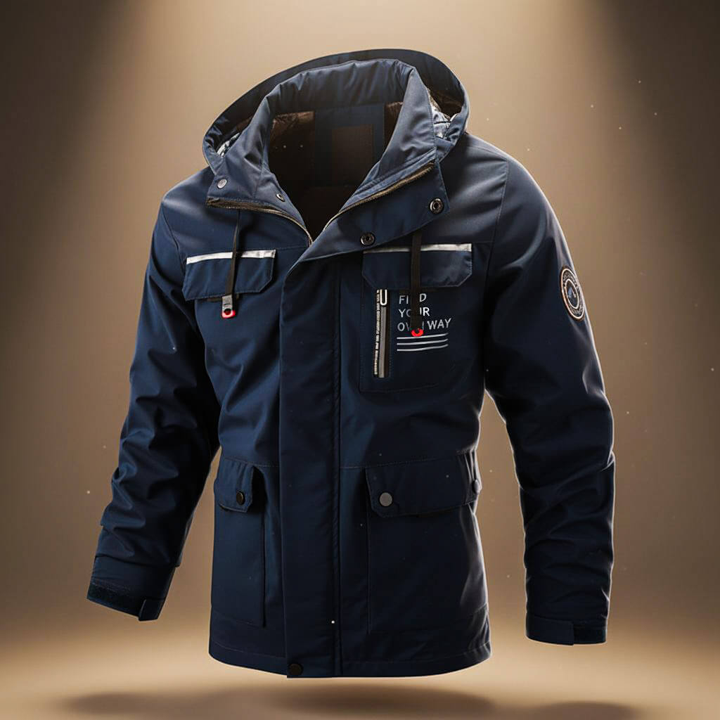 Evan | Mens Hooded Winter Jacket | Wind and Water-Resistant Shell, Smooth Lining | Navy, Black, Green and More XS-4XL
