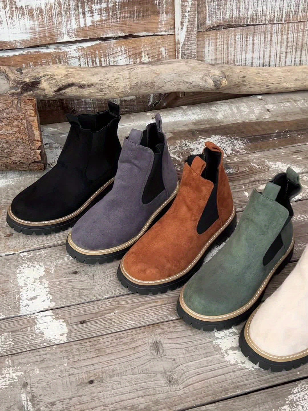 Women's Ankle Boots | Size 5.5-12 | Beige, Black, Grey, Green, Dark Brown