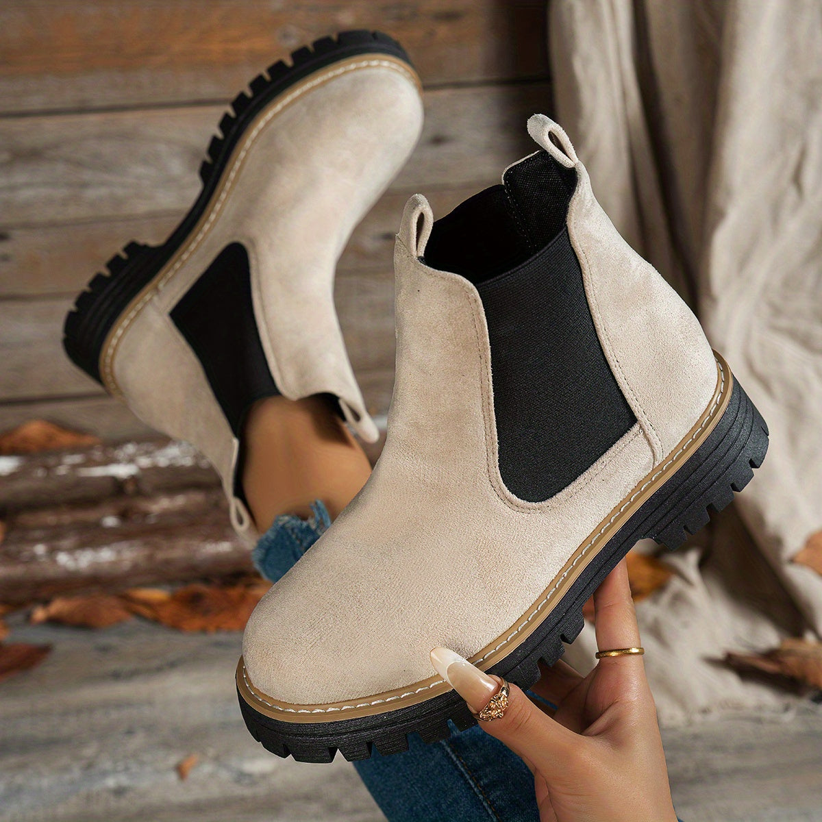 Women's Ankle Boots | Size 5.5-12 | Beige, Black, Grey, Green, Dark Brown
