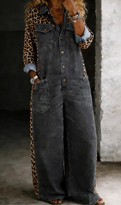 Blythe | Women's Denim Shirt Jumpsuit