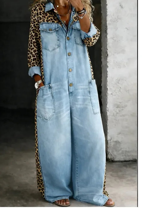 Blythe | Women's Denim Shirt Jumpsuit