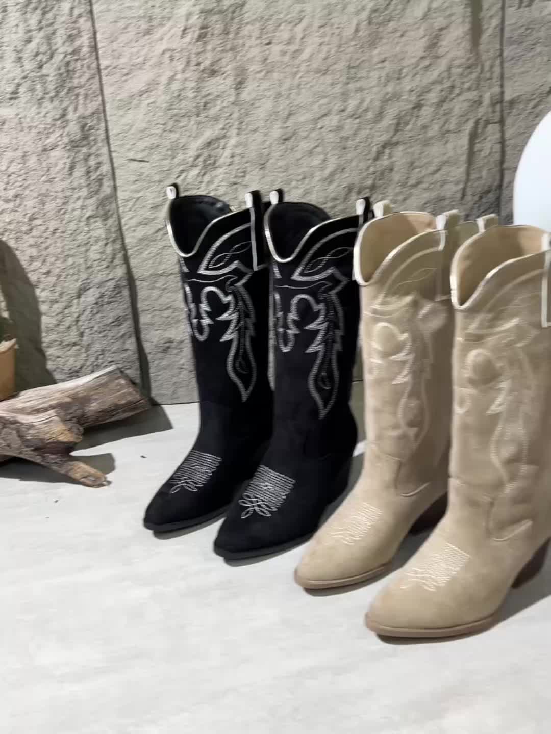 Women's Heeled Boots | Size 5.5-12 | Pink, Black, Khaki, Royal Blue