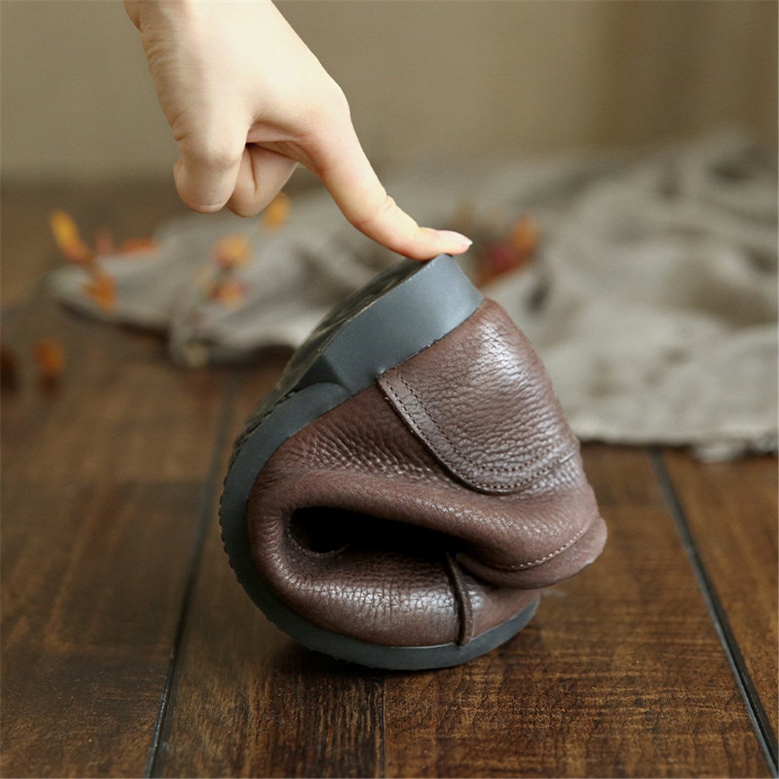 Women's Tall Boots with a Supportive Sole | Smooth Tapered Shaft, Soft Upper for Fall | Size 5-7.5, Black or Coffee