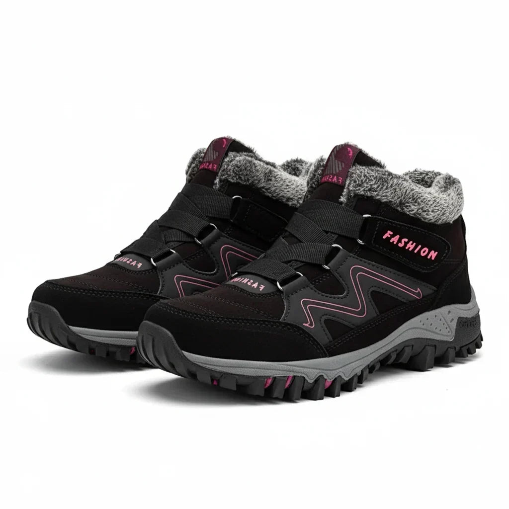 Women's Waterproof Boots with Lugged Outsole | Reinforced Toe Cap and Warm Lining | Sizes 5.5-11, 3 Colors