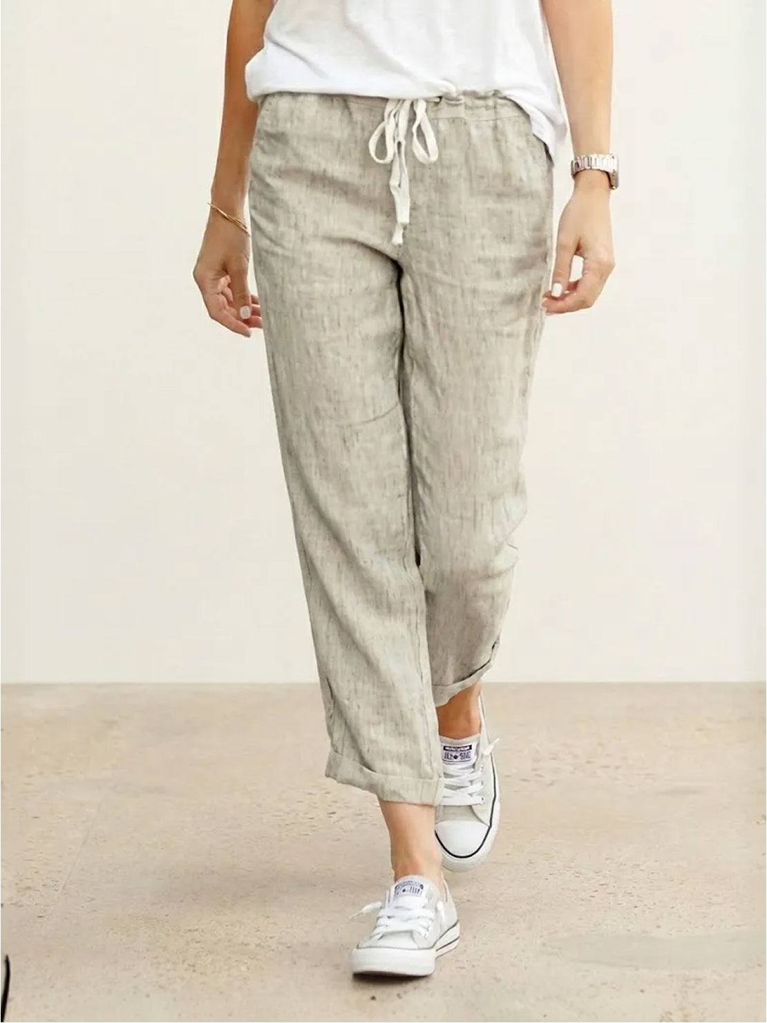 Alexa | Women's Drawstring Waist Casual Slim Fit Pants
